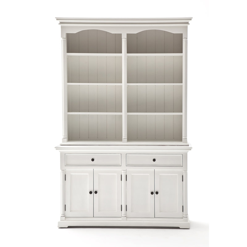 August Grove Kingston 85Cm H x 145Cm W Solid Wood Standard Bookcase